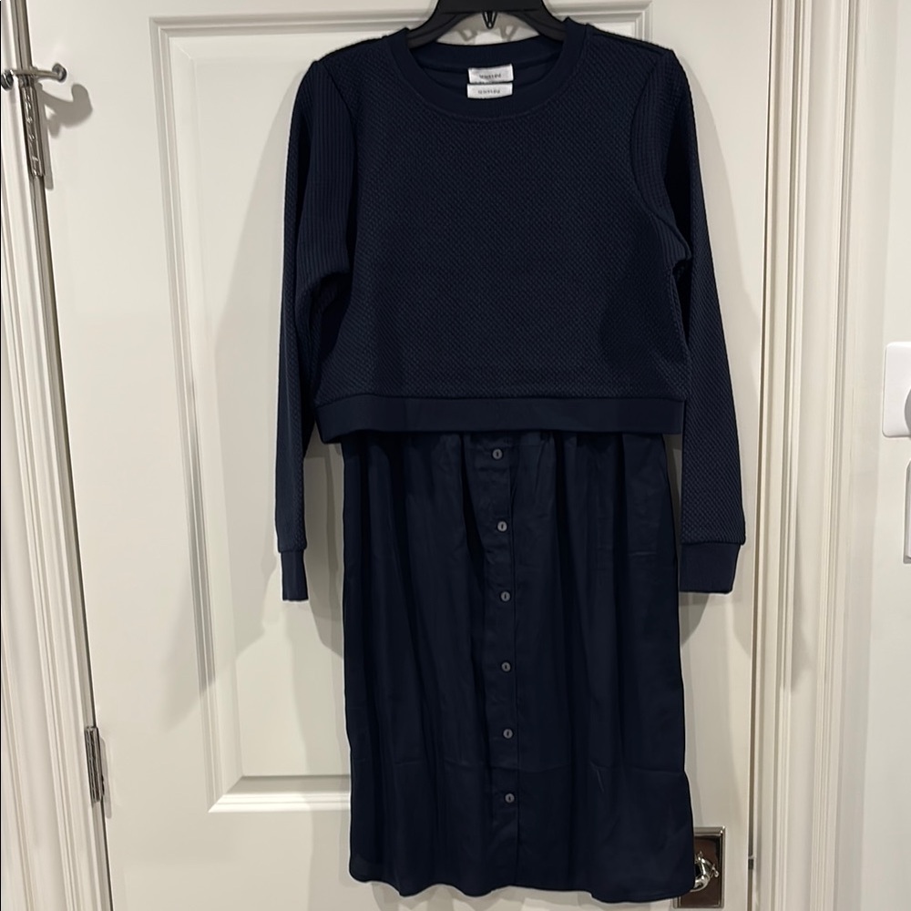 Seraphine textured jersey combo dress